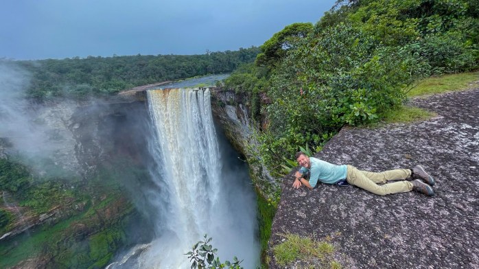 Tom looking down at Kaieteur